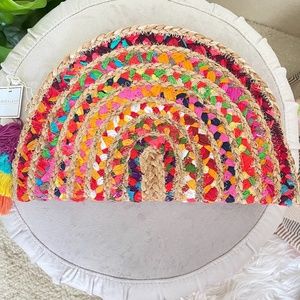 Rainbow Woven Clutch by Shiraleah